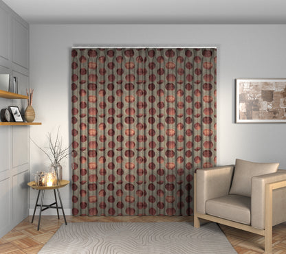 Nuala Cinnamon Triple Pleat Curtain