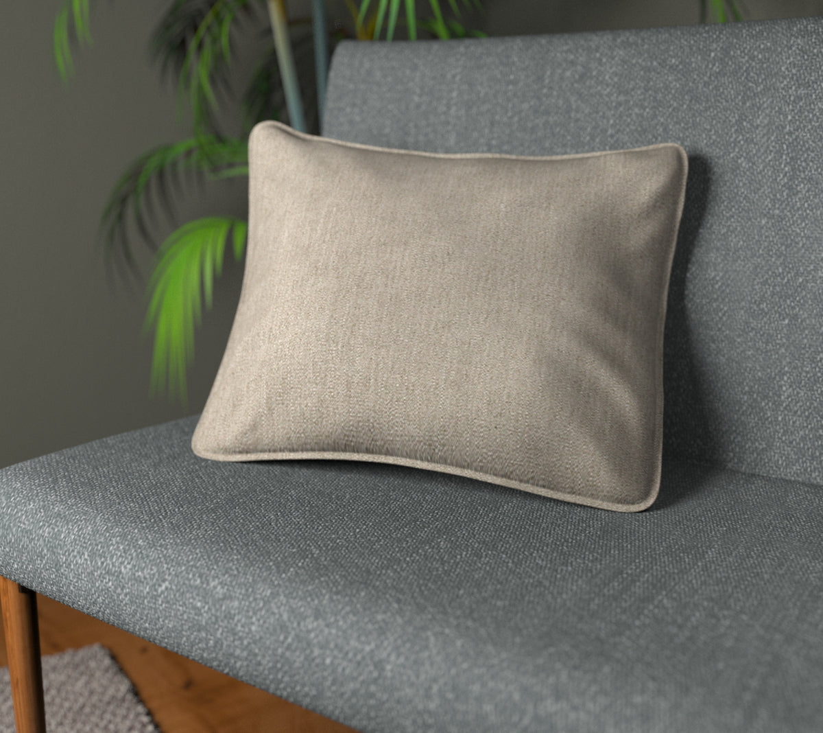 Ruskin Hazel Piped Cushion