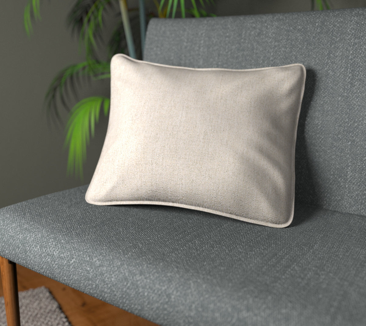 Ruskin Nougat Piped Cushion