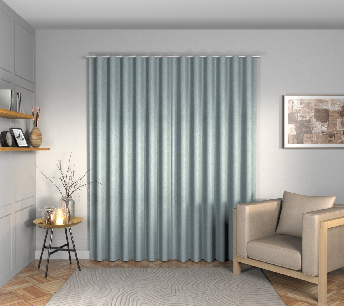 Ruskin Duck Egg Wave Curtain