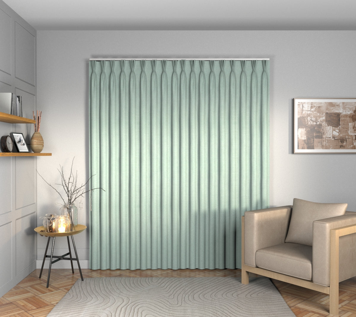 Ruskin Mineral Triple Pleat Curtain