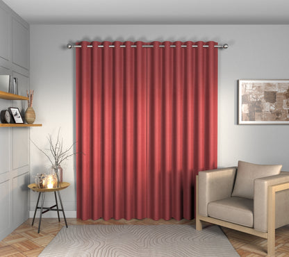 Ruskin Raspberry Eyelets Curtain
