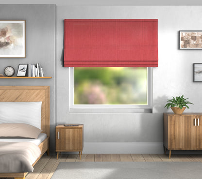 Ruskin Raspberry Default Roman Blind