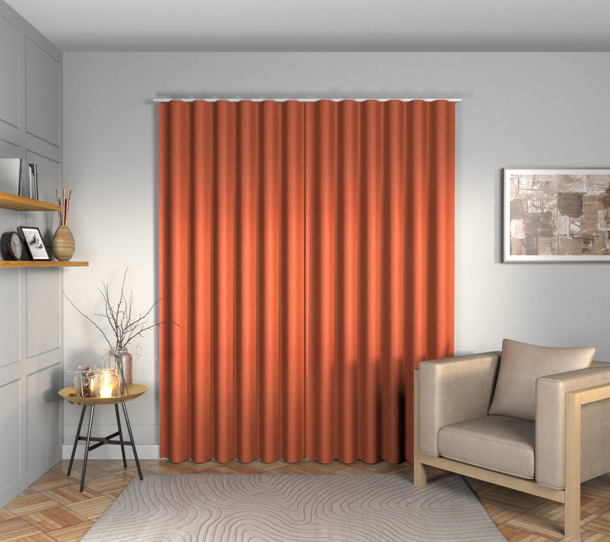 Ruskin Cayenne Wave Curtain