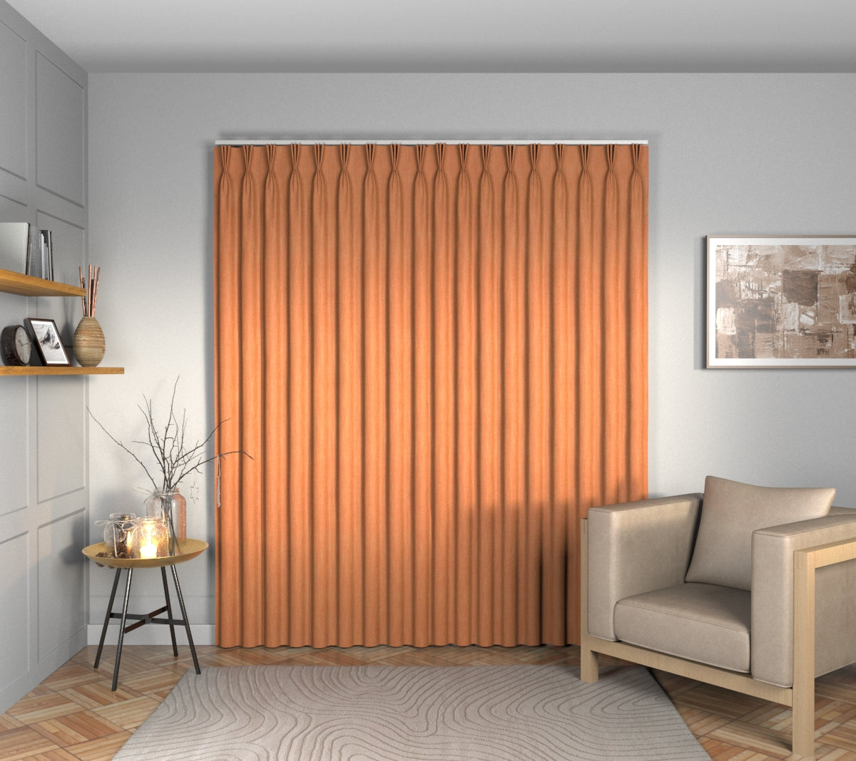 Ruskin Mango Triple Pleat Curtain