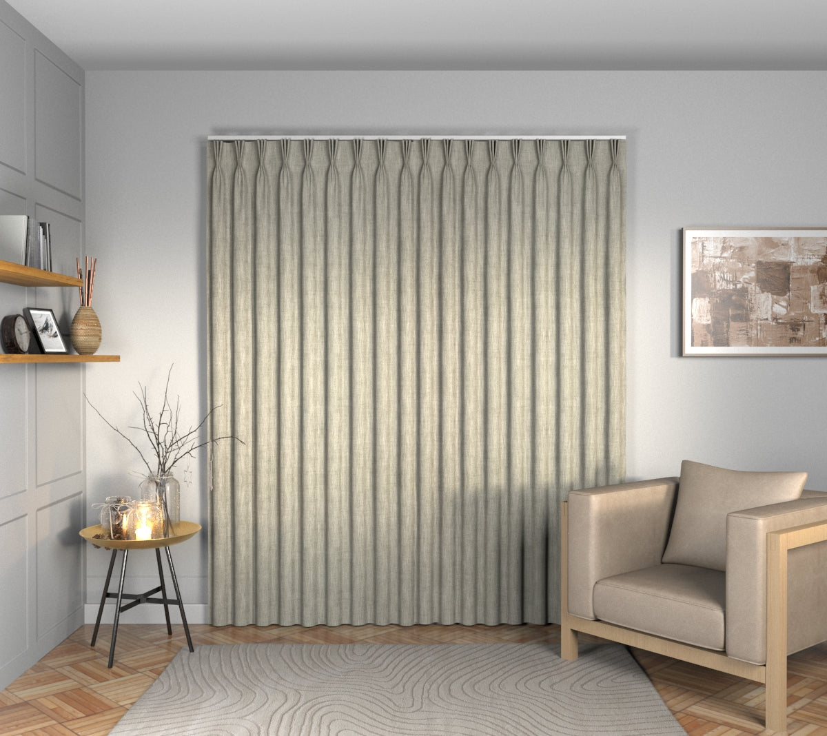 Ruskin Magnesium Triple Pleat Curtain