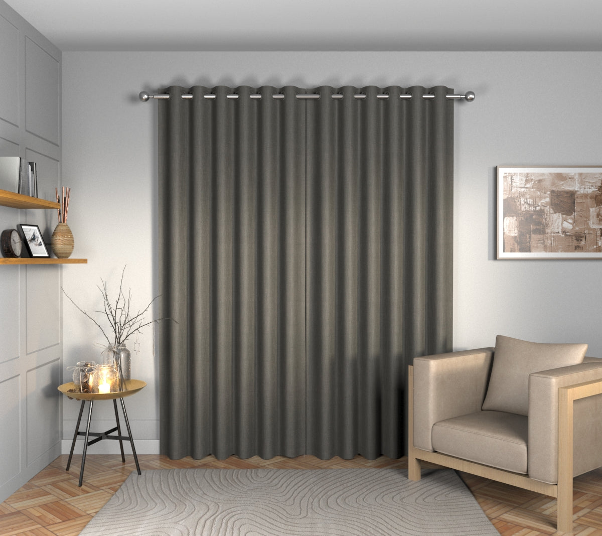 Ruskin Lava Rock Eyelets Curtain