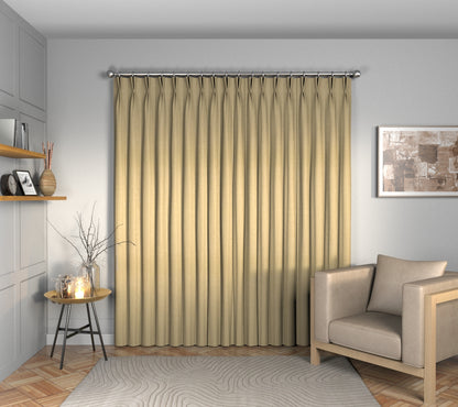 Ruskin Fudge Double Pleat Curtain