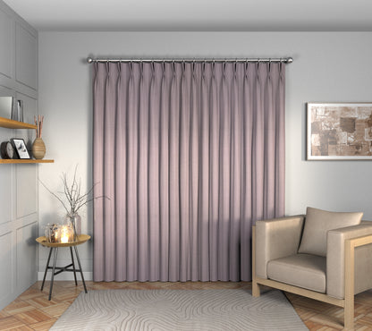 Ruskin Lavender Double Pleat Curtain