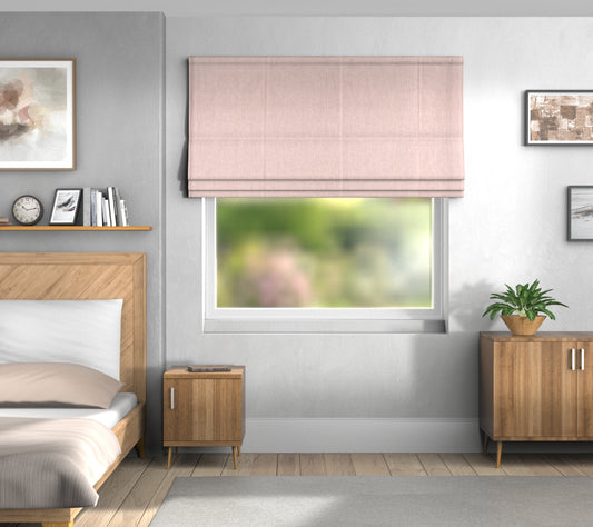 Ruskin Rose Quartz Default Roman Blind