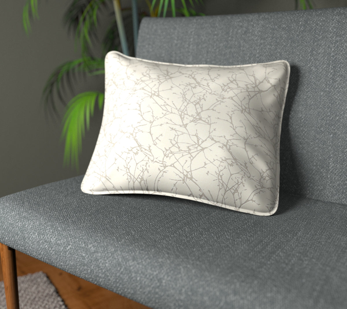 Acacia Oyster Piped Cushion