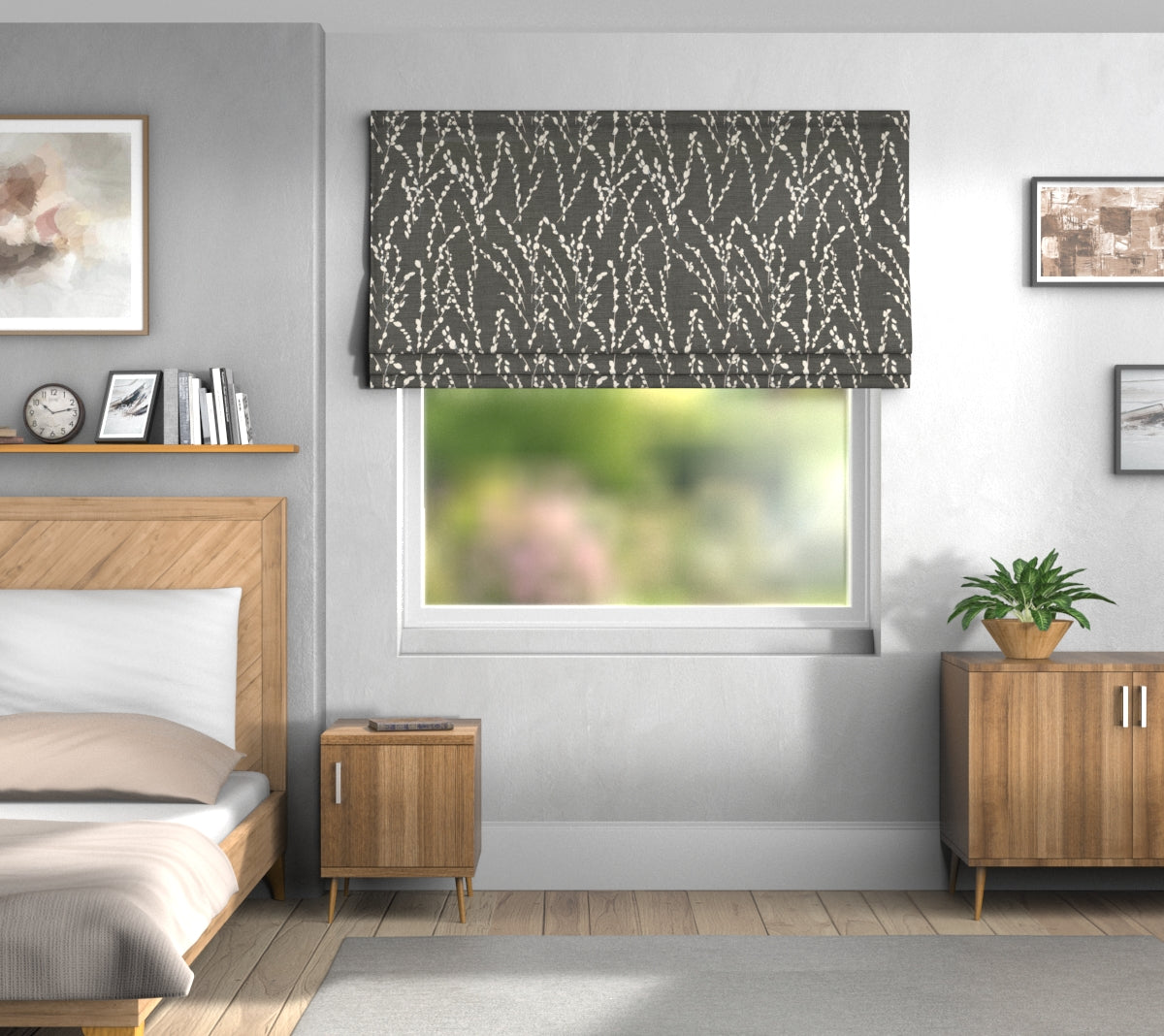 Mikado Grey Seal Default Roman Blind