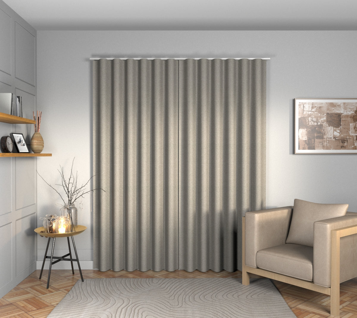 Olavi Stucco Wave Curtain