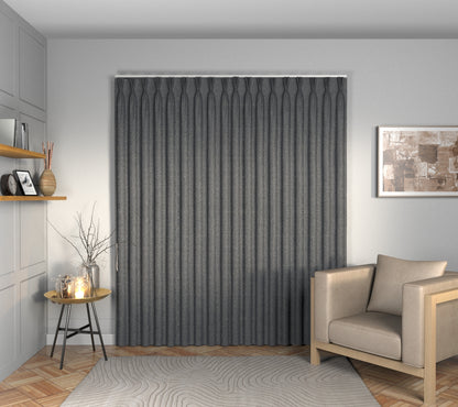 Olavi Petrol Blue Triple Pleat Curtain
