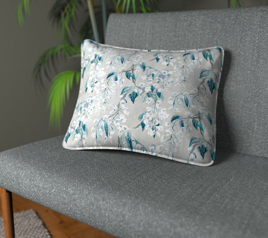Wisteria Cobalt Piped Cushion