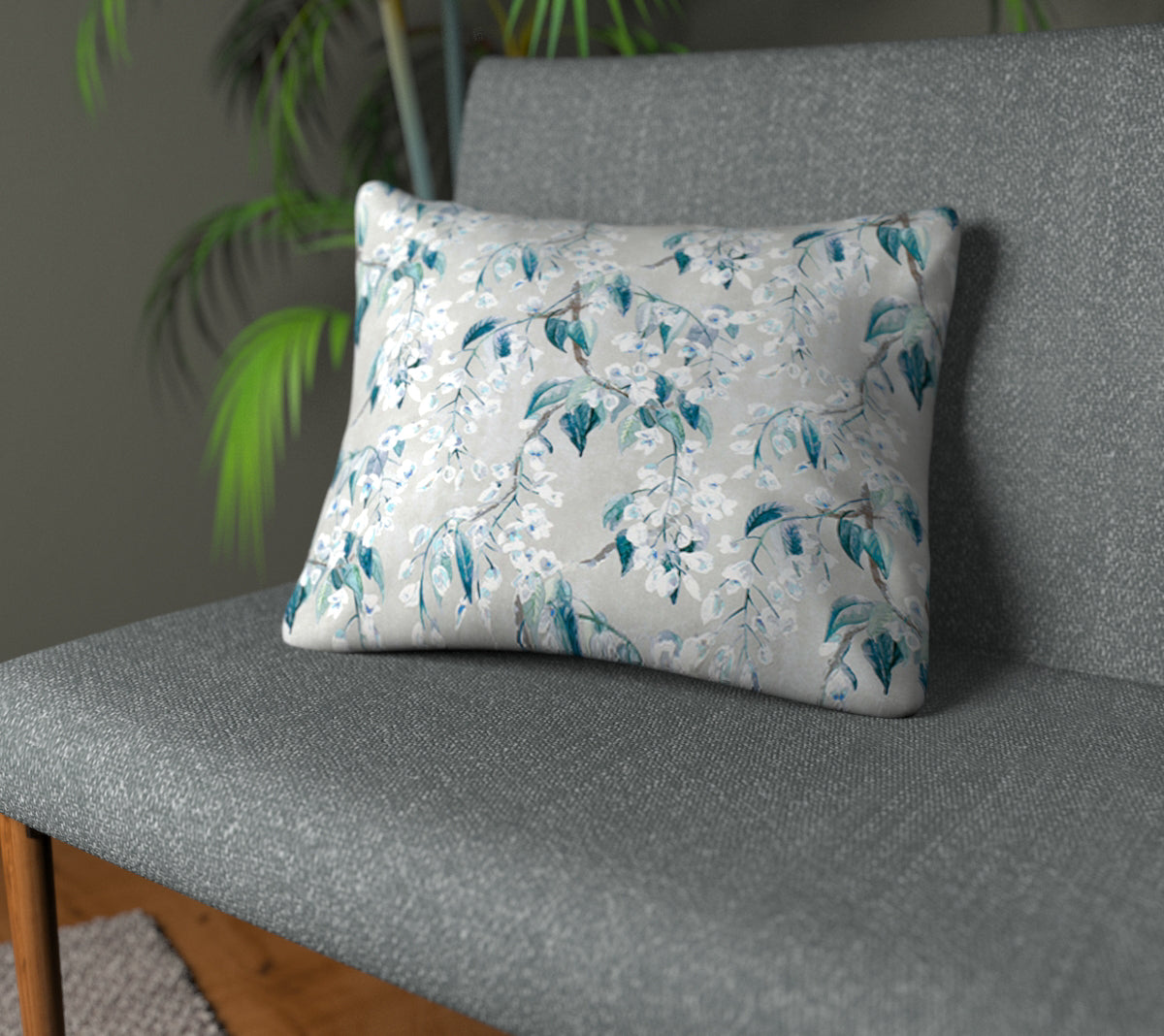 Wisteria Cobalt Plain Cushion