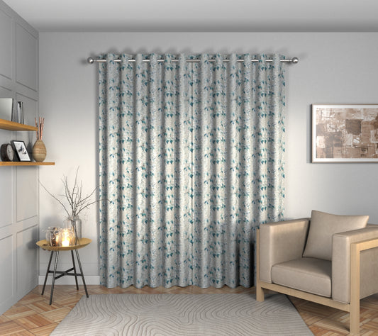 Wisteria Cobalt Eyelets Curtain
