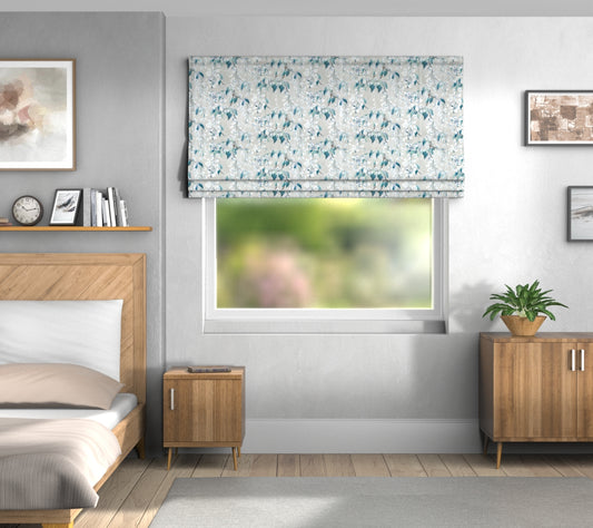 Wisteria Cobalt Default Roman Blind