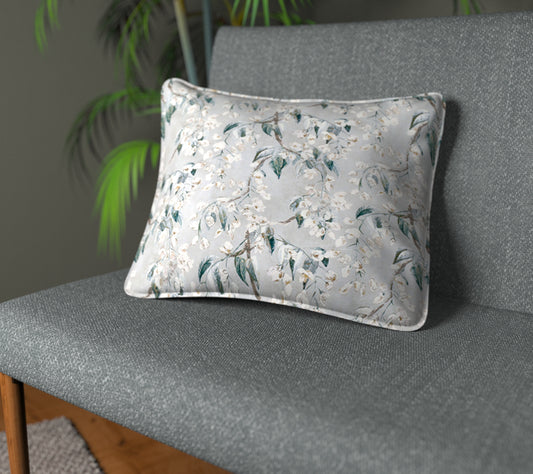 Wisteria Eucalyptus Piped Cushion