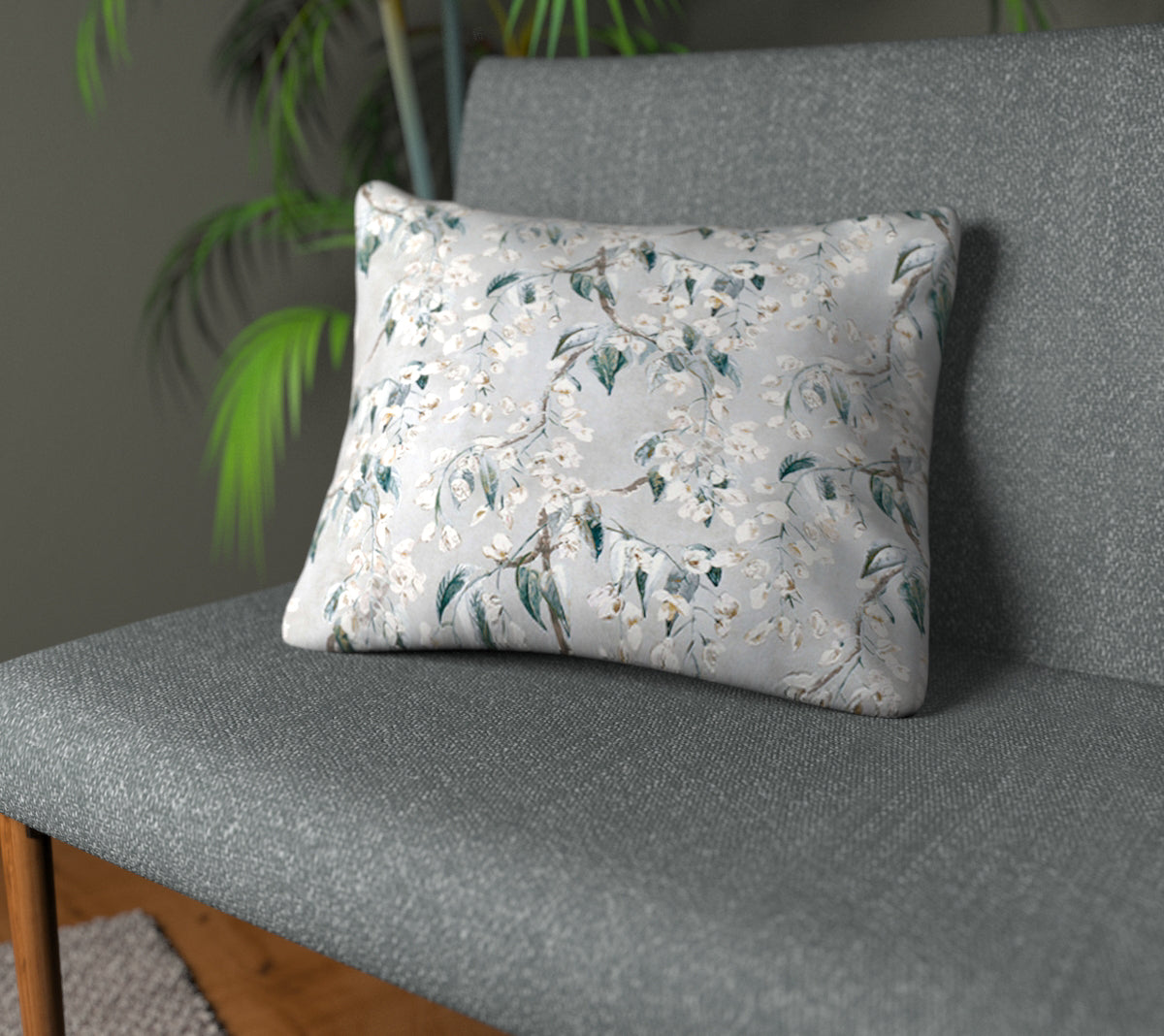 Wisteria Eucalyptus Plain Cushion