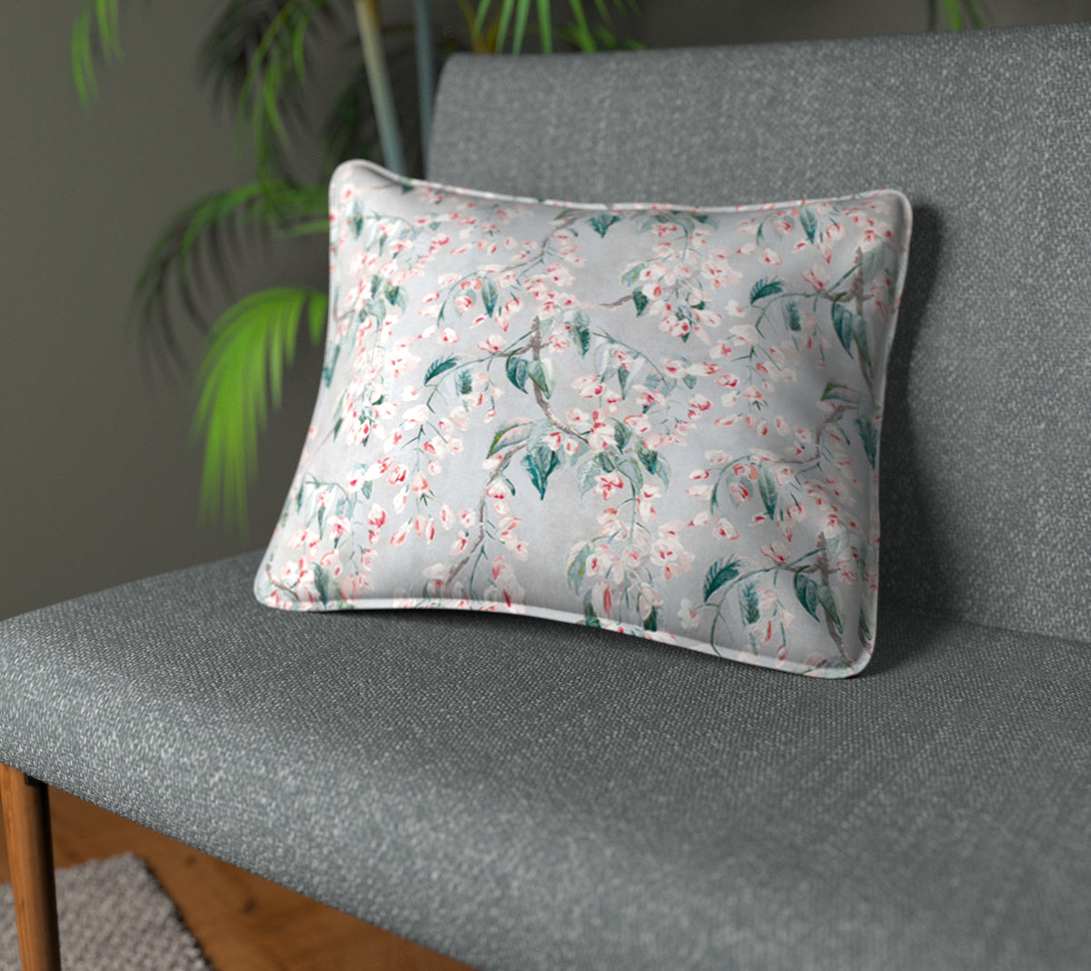 Wisteria Pomelo Piped Cushion