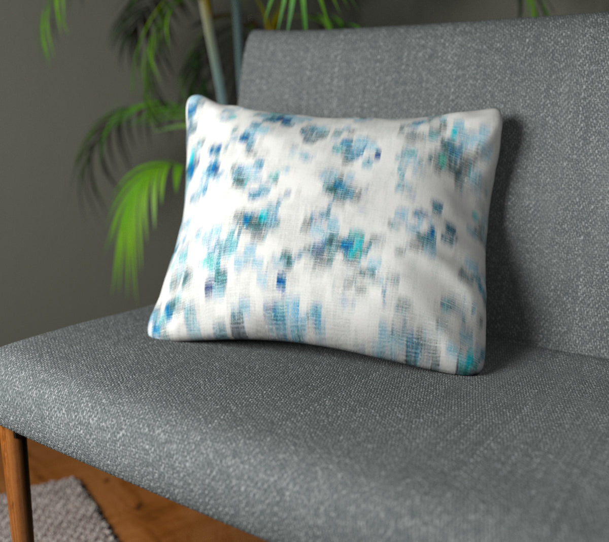 Wild Garden Cobalt Plain Cushion