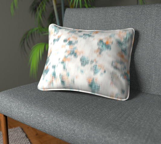 Wild Garden Mandarin Piped Cushion