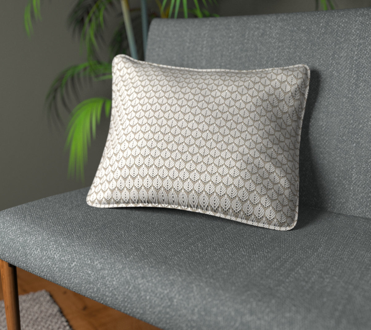 Hennell Stone Piped Cushion