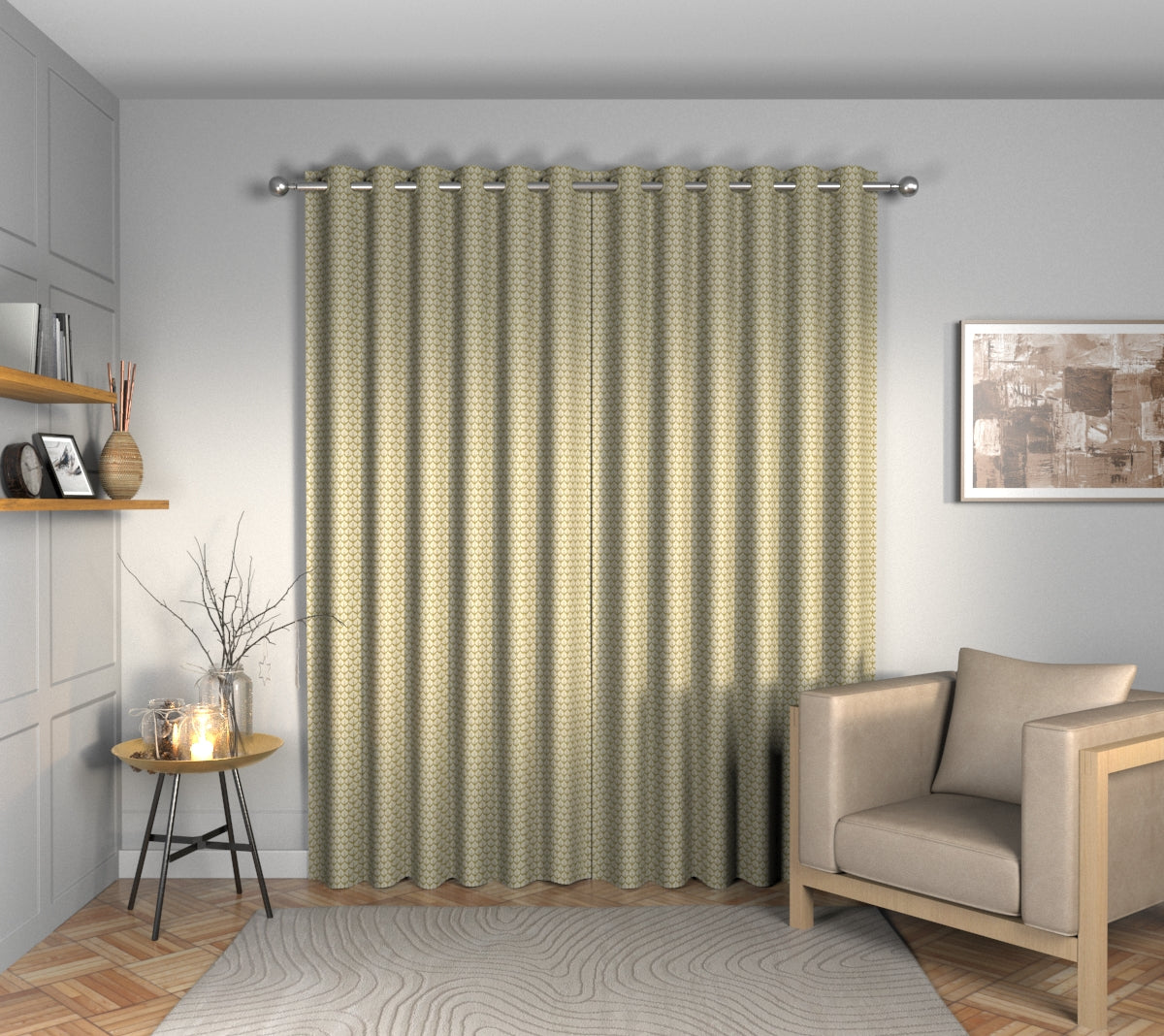 Hennell Fenugreek Eyelets Curtain