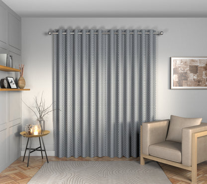 Hennell Buxton Blue Eyelets Curtain