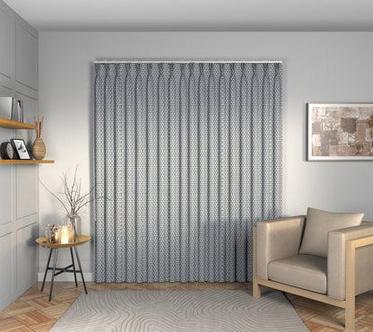 Hennell Buxton Blue Triple Pleat Curtain