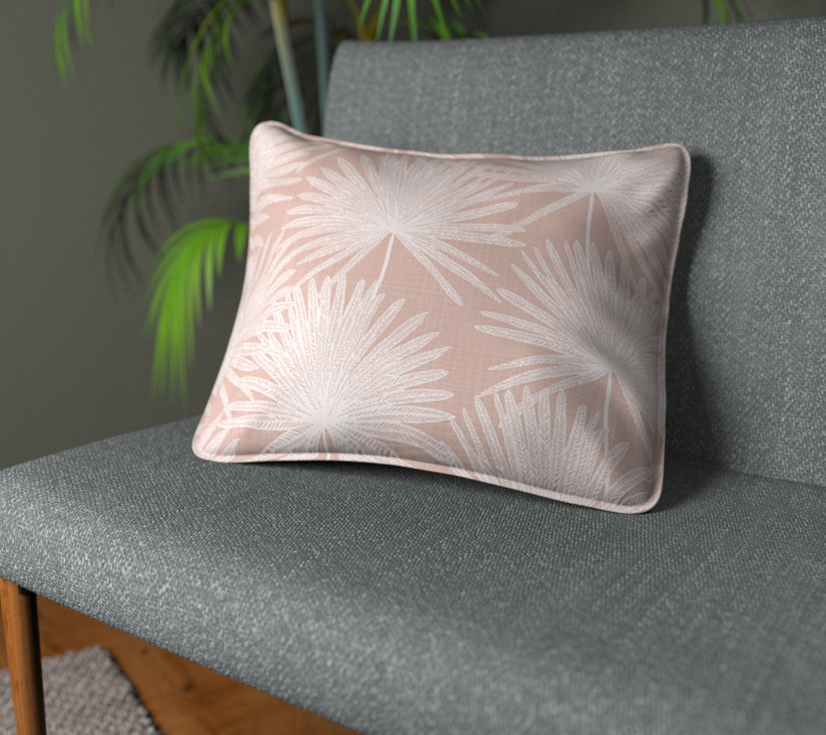 Camansi Wild Rose Piped Cushion