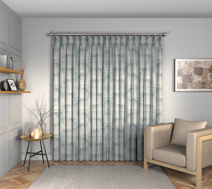 Camansi Duck Egg Double Pleat Curtain