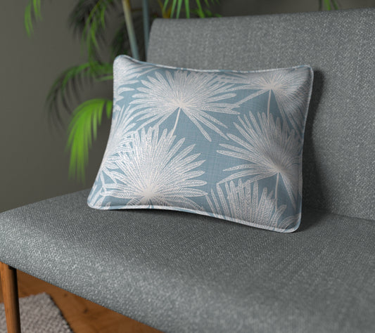 Camansi Smoke Blue Piped Cushion