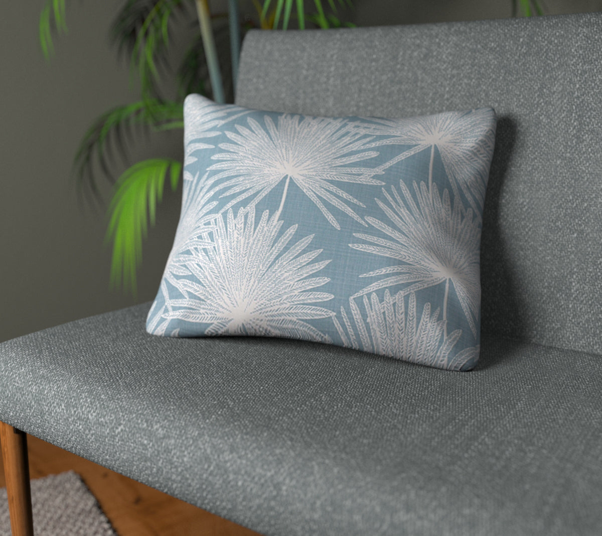 Camansi Smoke Blue Plain Cushion