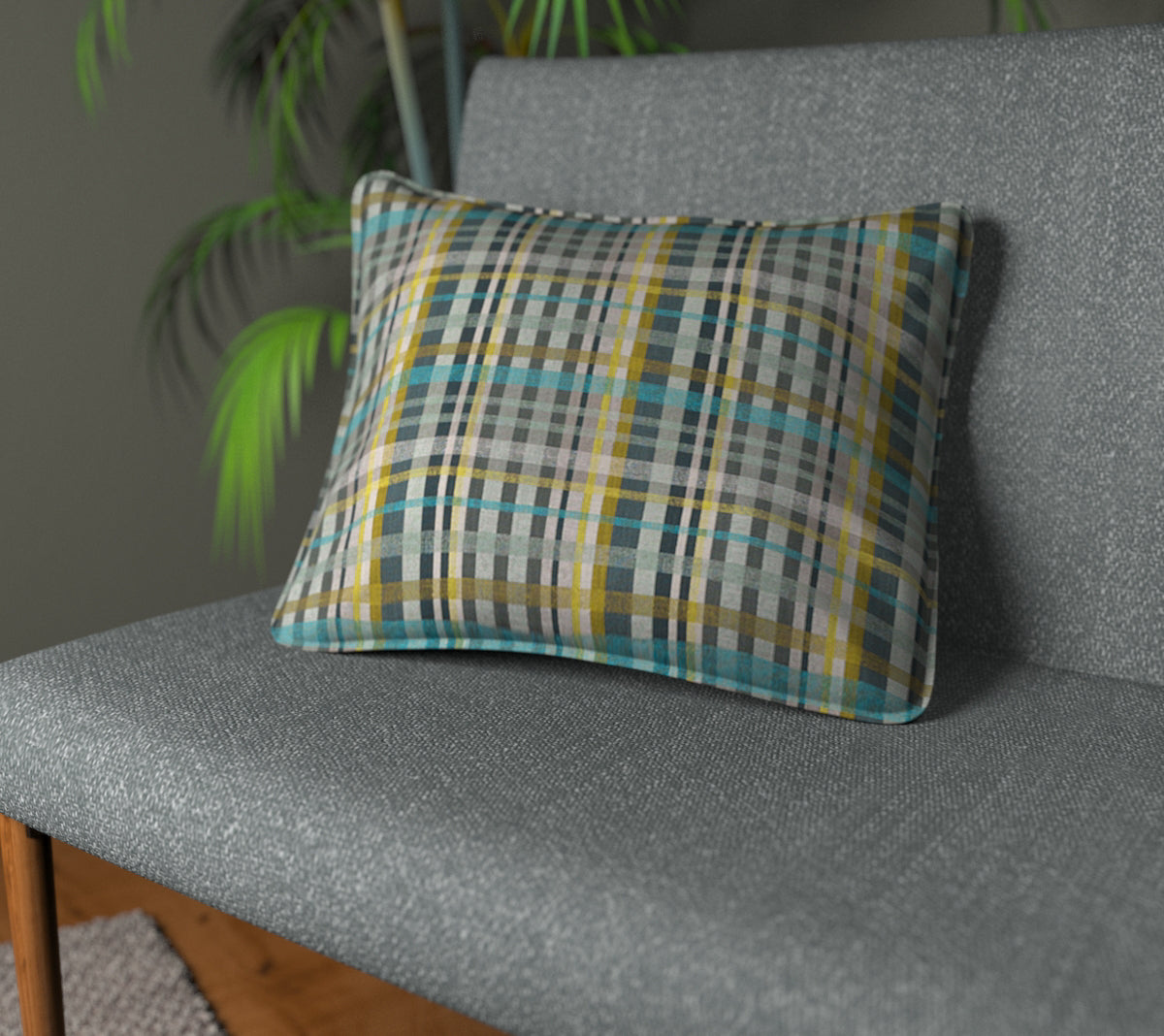 Oxley Pesto Piped Cushion