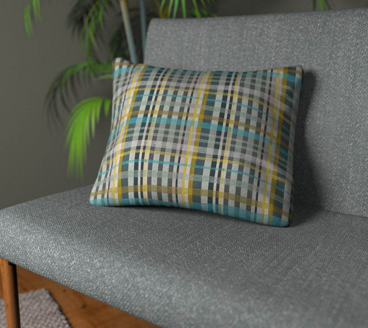 Oxley Pesto Plain Cushion