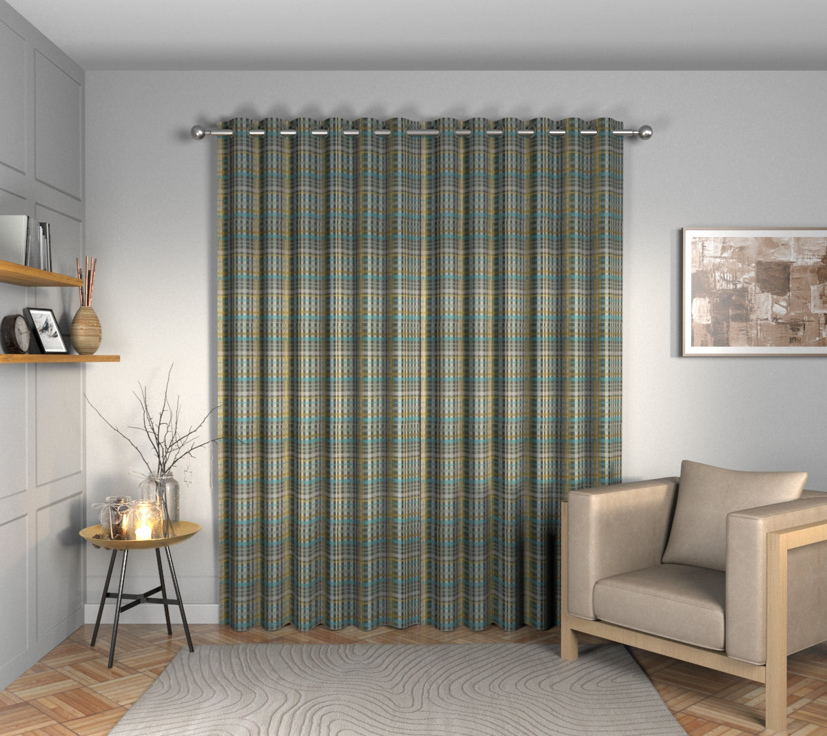 Oxley Pesto Eyelets Curtain