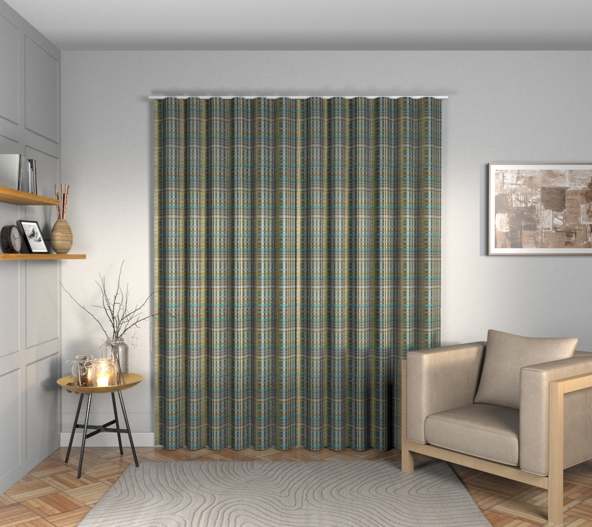 Oxley Pesto Wave Curtain