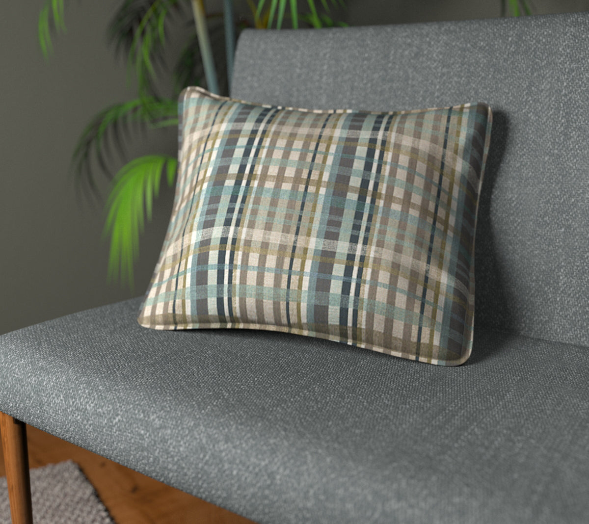 Oxley Tamarind Piped Cushion