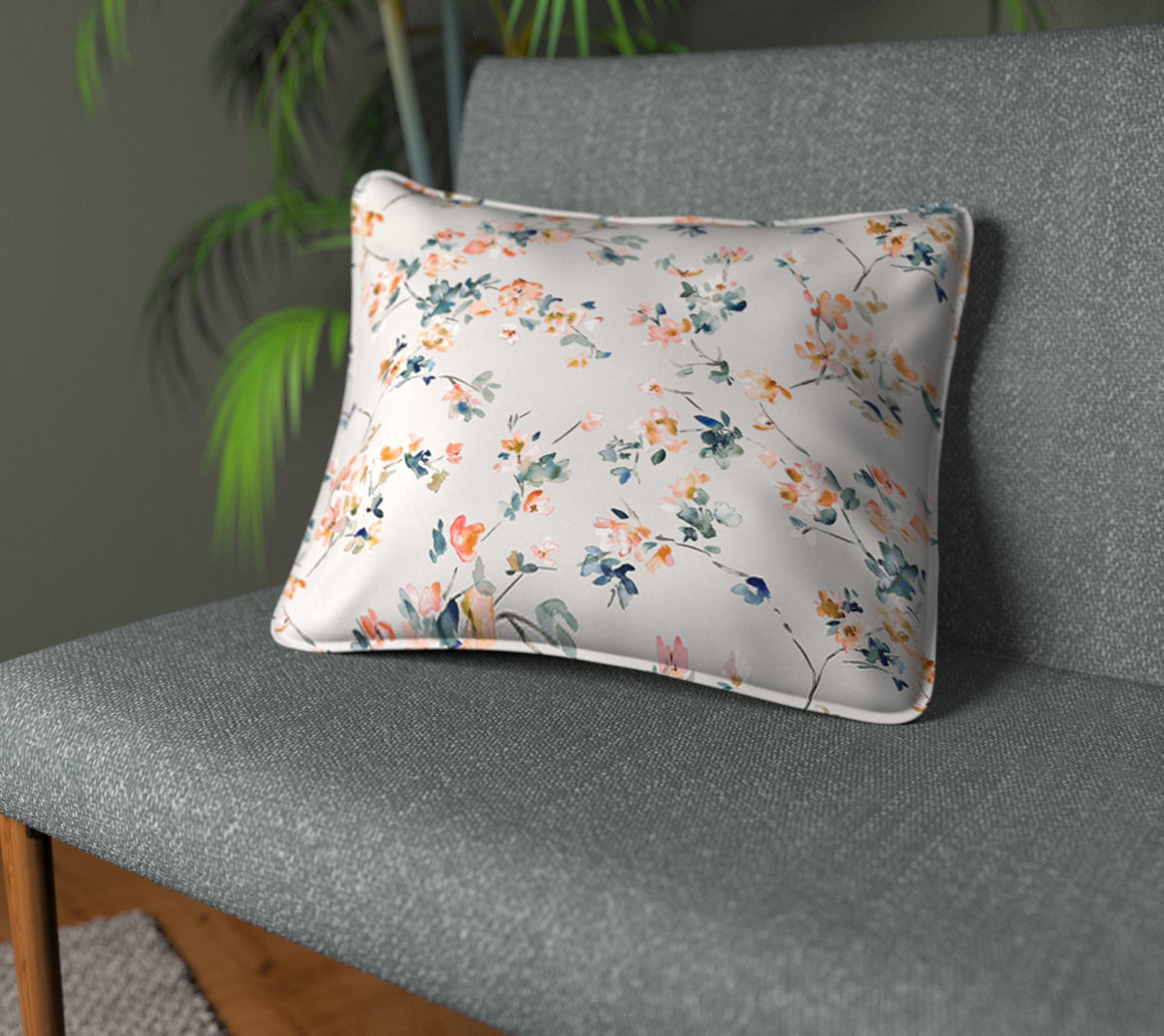 Thalia Blush Piped Cushion