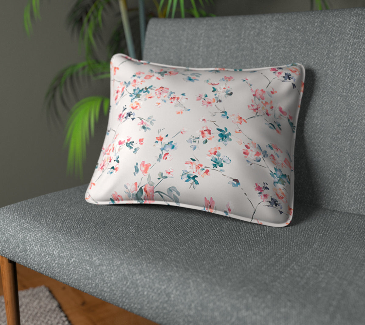Thalia Pomegranate Piped Cushion