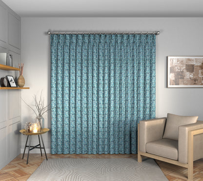 Orrin Cobalt Double Pleat Curtain