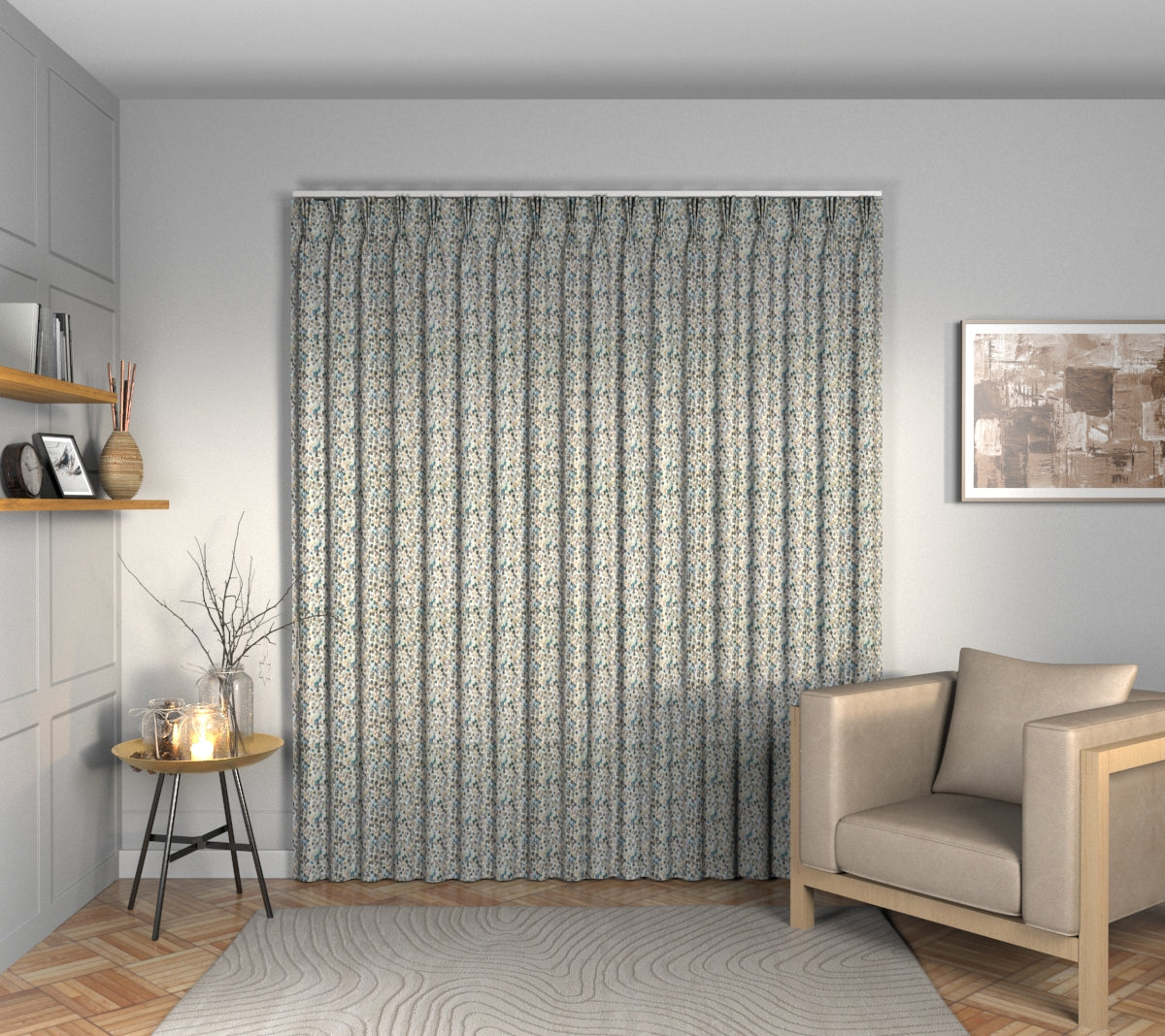 Orrin Eucalyptus Triple Pleat Curtain