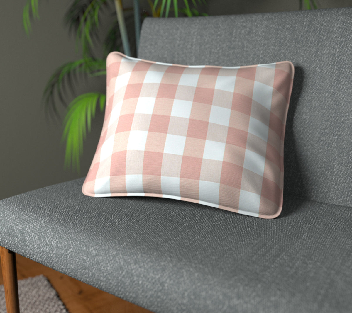 Kemble Rose Quartz Piped Cushion