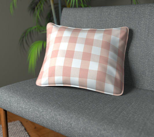 Kemble Rose Quartz Piped Cushion