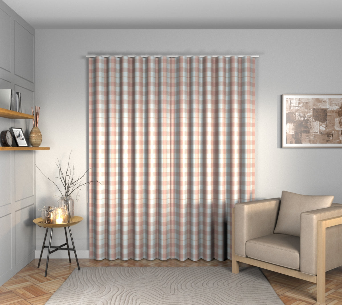 Kemble Rose Quartz Wave Curtain
