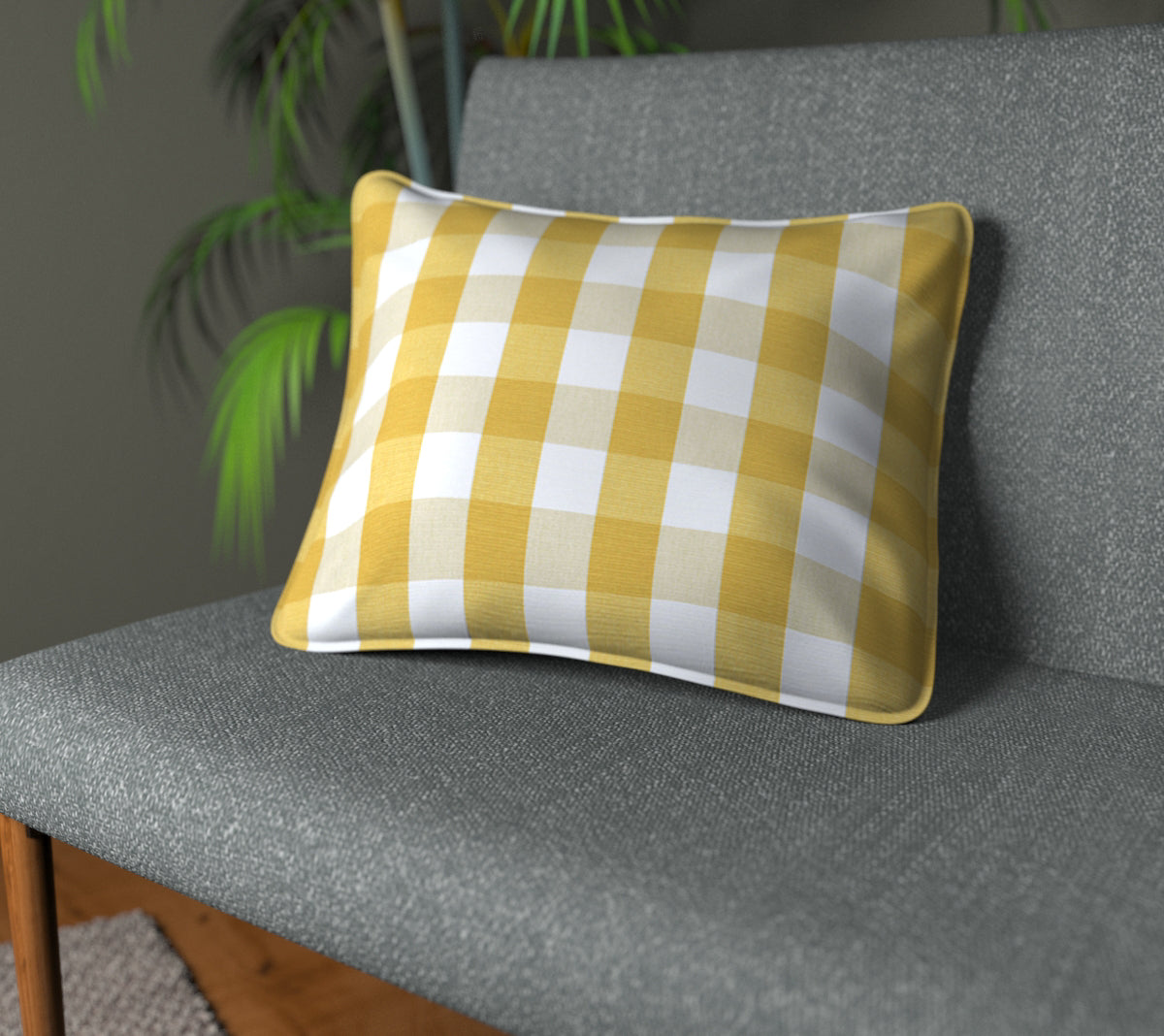 Kemble Sunflower Piped Cushion