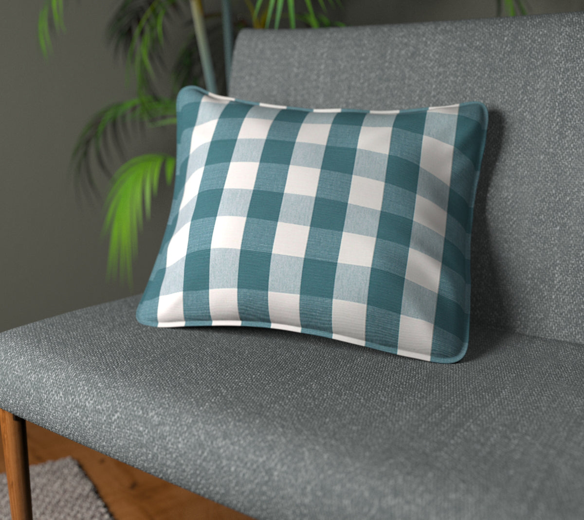 Kemble Robin Egg Piped Cushion