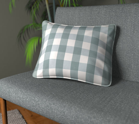 Kemble French Blue Piped Cushion